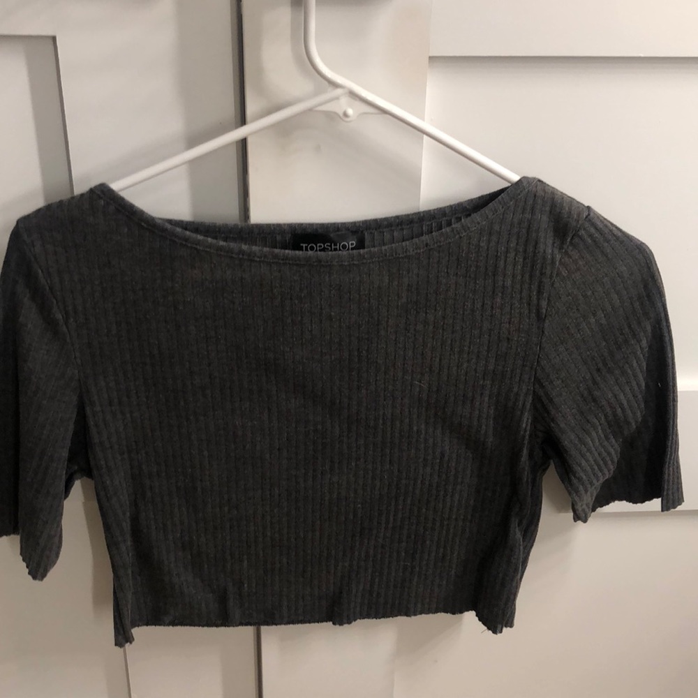 Grey crop top